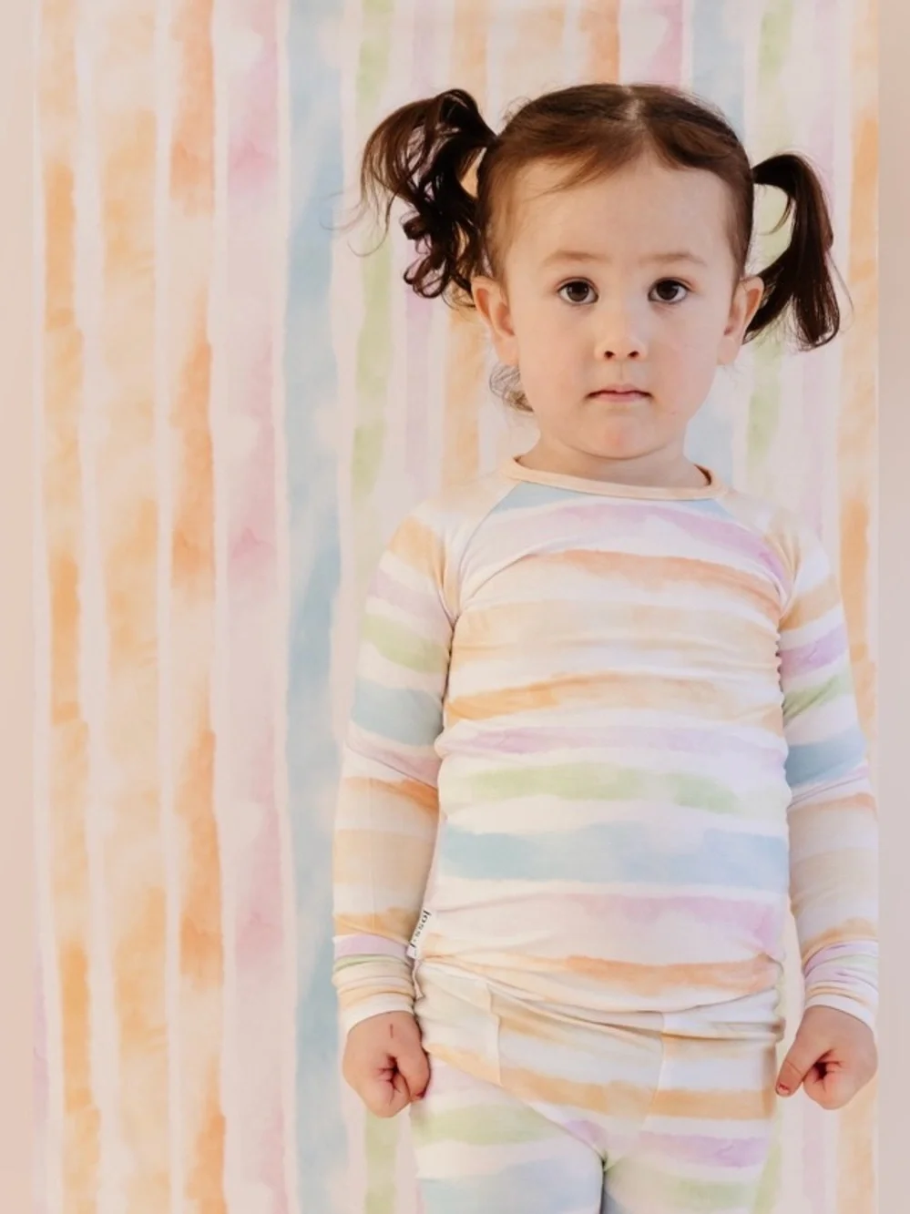 Joss + j - Sunset Stripes Bamboo Viscose Lounge/Pajama Set | 18-24 Months